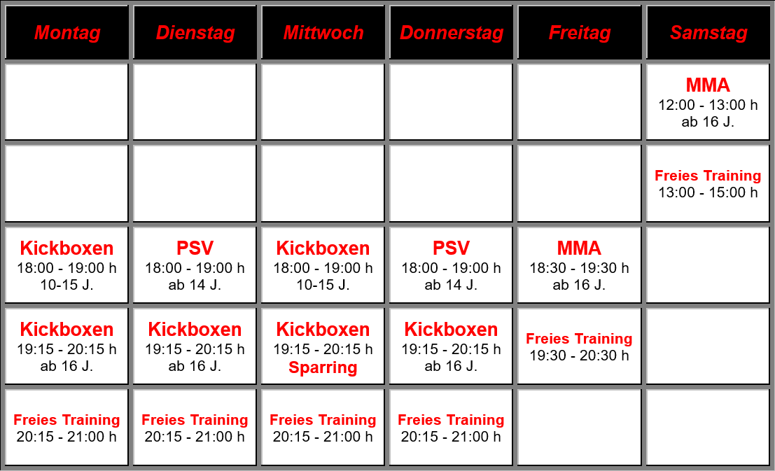 stdboschweiss Training